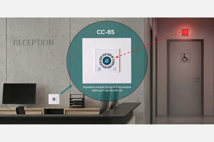 módulo CC-85 de Optimus para baños accesibles