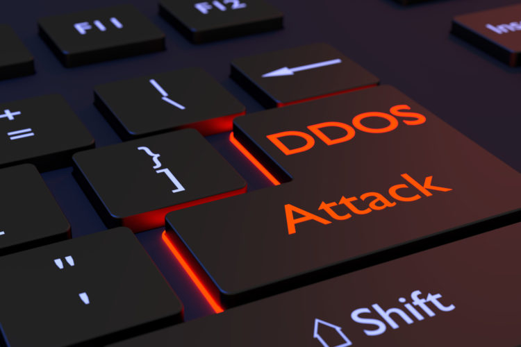Tecla de ordenador ataques DDoS