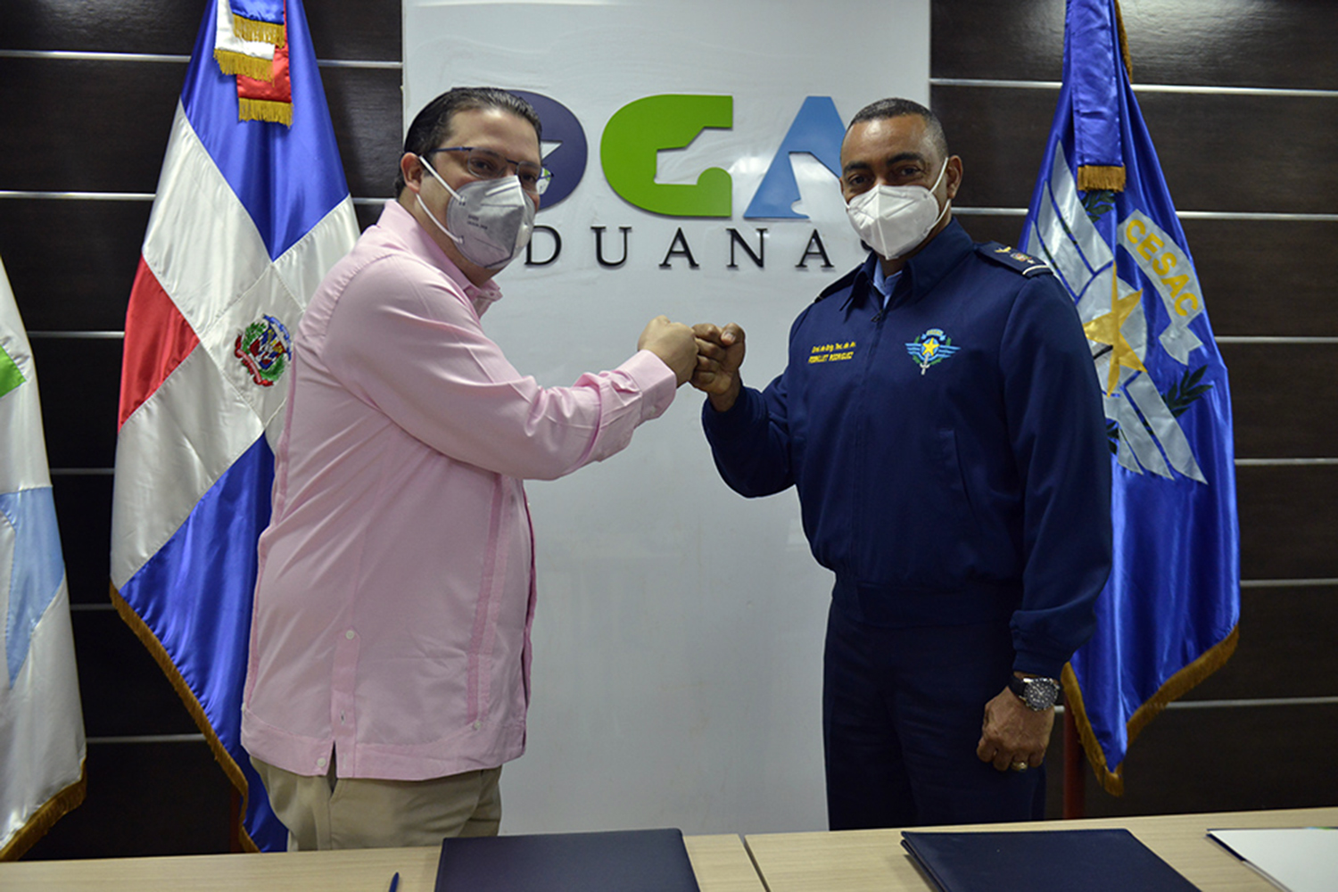 seguridad aeroportuaria representantes de DGA y CESAC de la República Dominicana