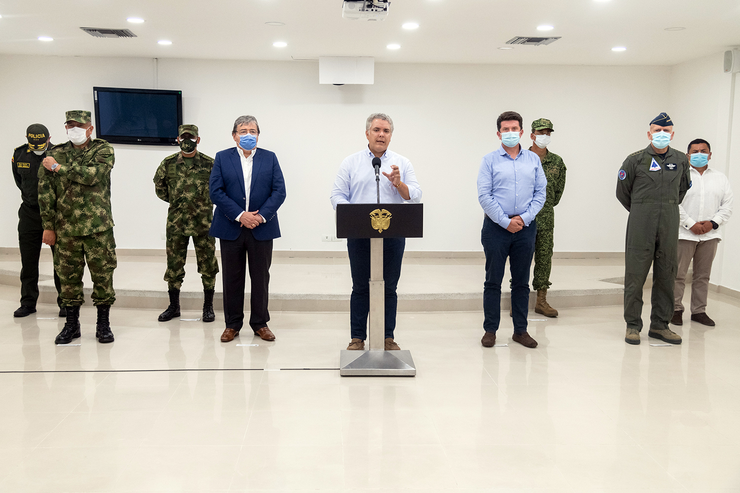 Ivan Duque en el Consejo de Seguridad en Colombia en enero de 2021