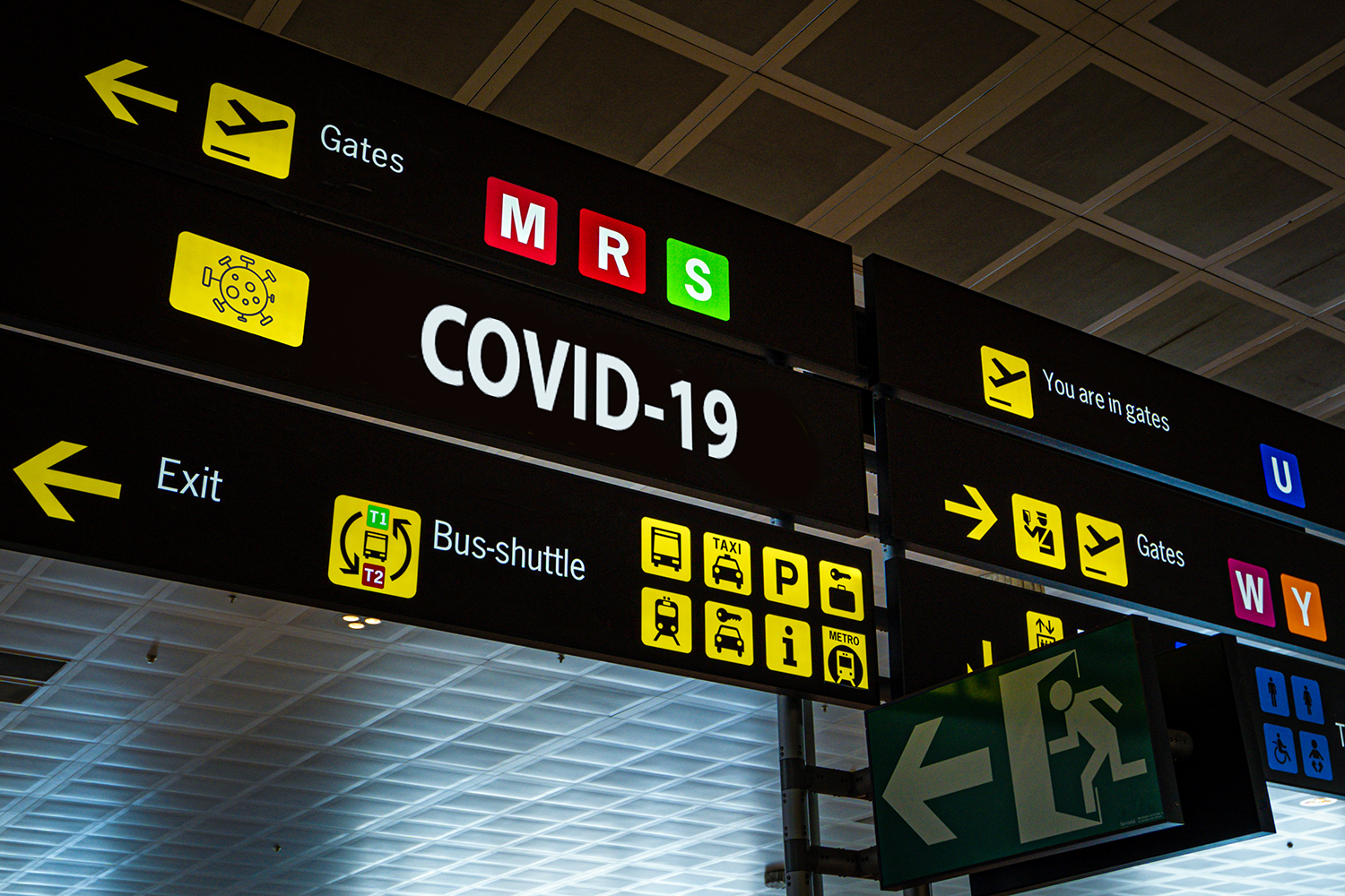 seguridad aeropuertos señal COVID-19