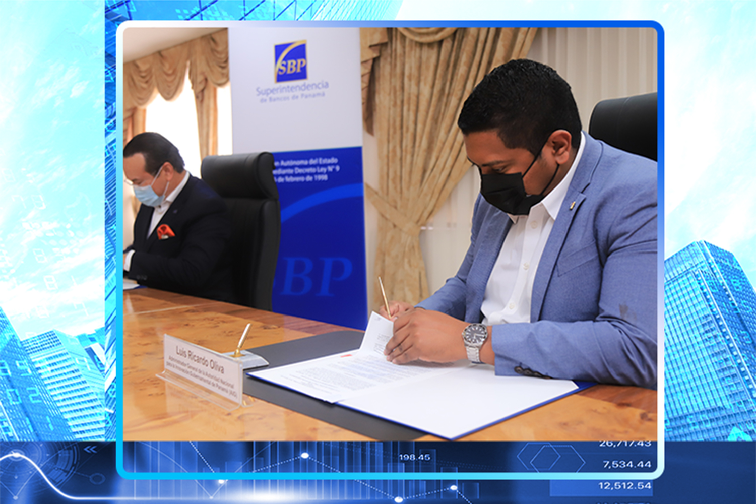 firma del acuerdo de ciberseguridad entre la SPB y la AIG de Panamá