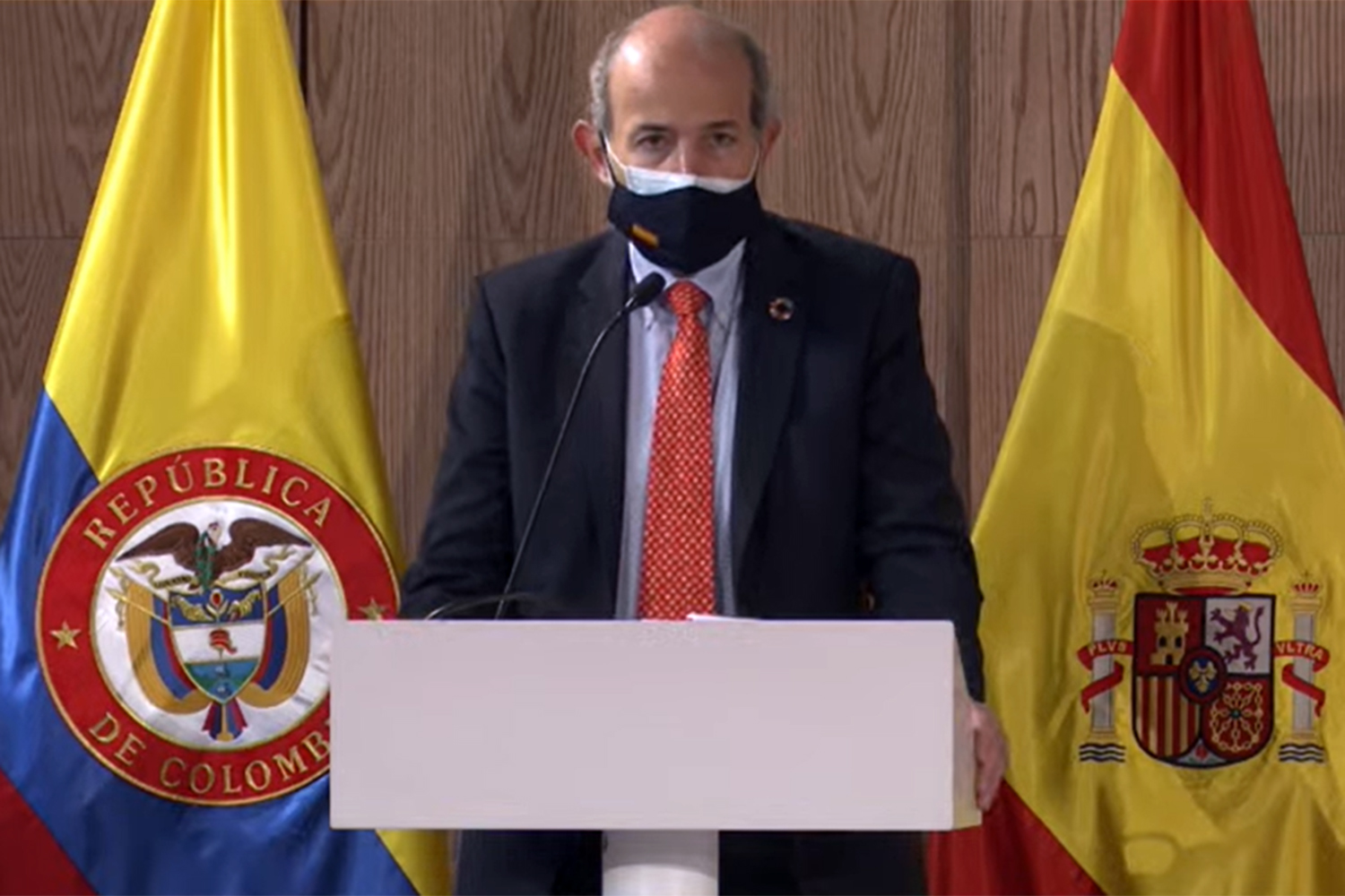 Marcos Gómez embajador de España en Colombia en la I Jornada STIC Capítulo Colombia de ciberseguridad