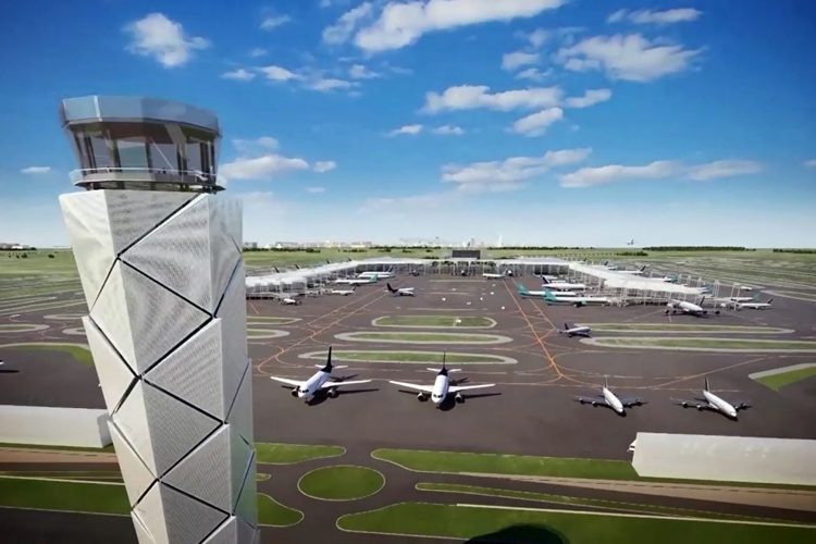 Torre de control del Aeropuerto Internacional Felipe Ángeles de la Ciudad de México