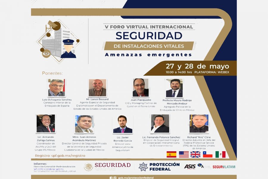 V Foro Virtual Internacional Seguridad de Instalaciones Vitales de México 2021
