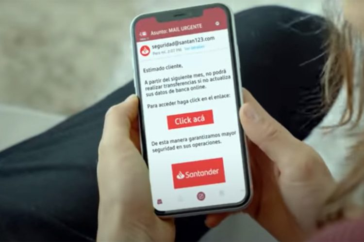 vídeo de Banco Santander Argentina sobre phishing