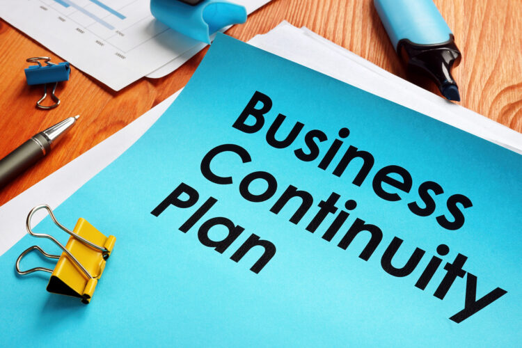 plan de continuidad de negocio en un escritorio