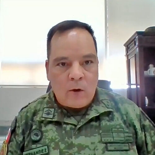 El Gral. Brig. DEM Antonio Hernández Tejeda del Ejército mexicano