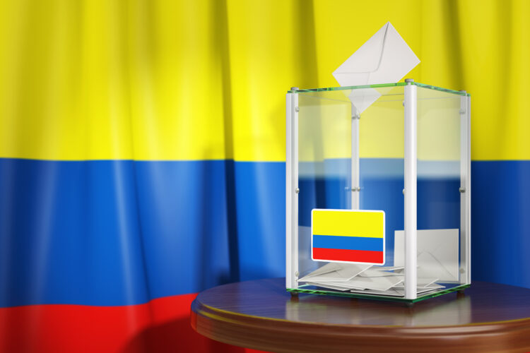 urna y votos de las Elecciones de Colombia