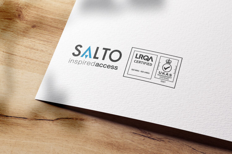 carta de certificación ISO para SALTO Systems
