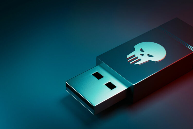 pendrive USB con software malicioso