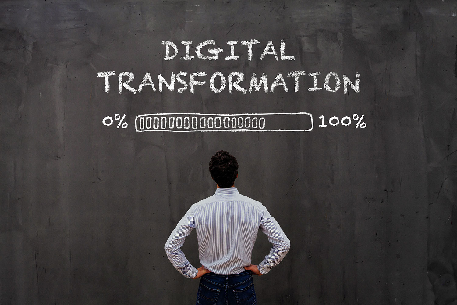 progreso de transformación digital de 0 a 100%