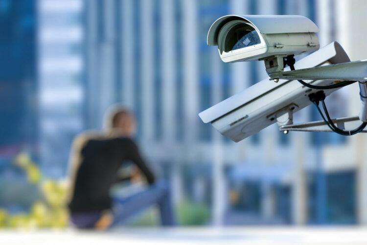 cámaras de videovigilancia en una ciudad