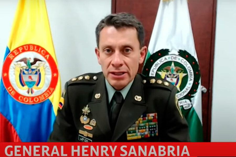El general Henry Sanabria, director de la Policía Nacional de Colombia