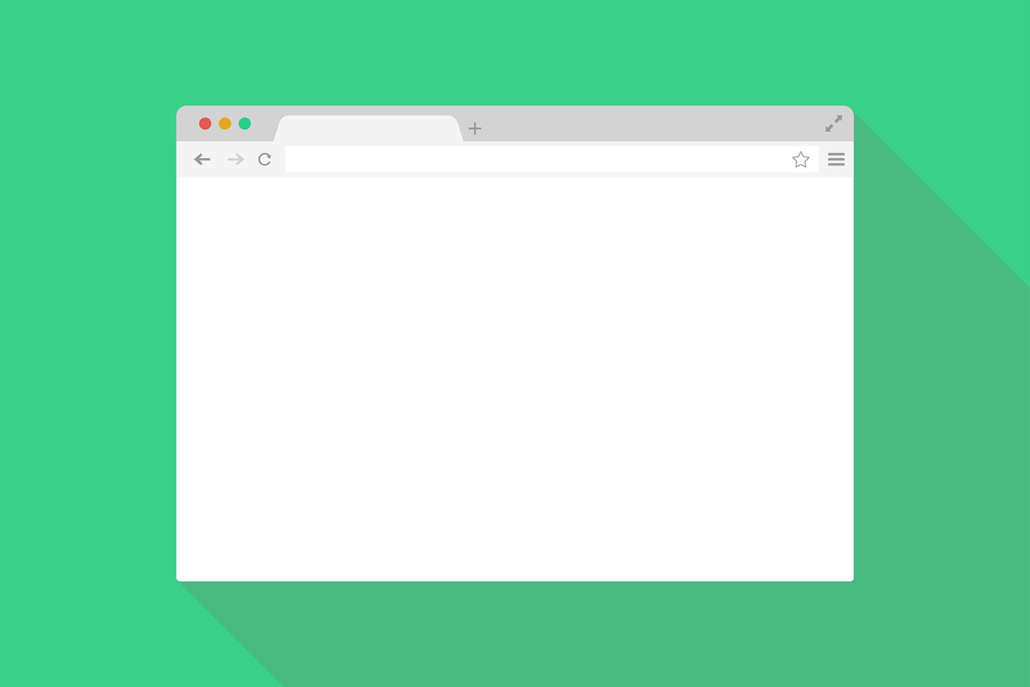 Plantilla de página plana de ventana del navegador
