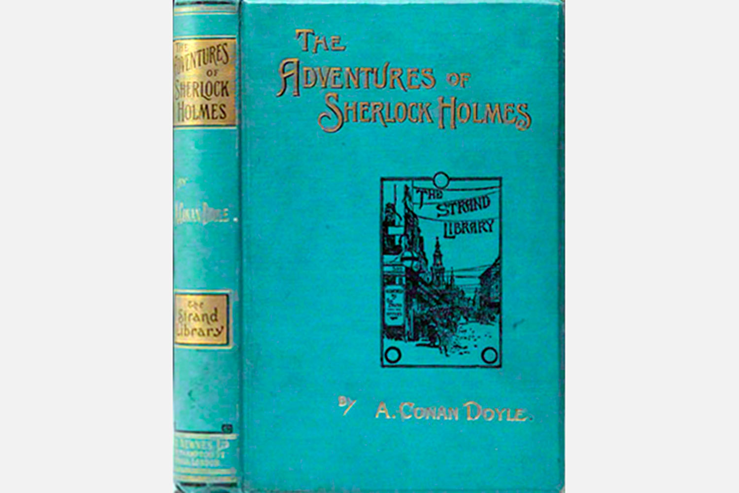 Portada original de ‘Las Aventuras de Sherlock Holmes’ (1892).