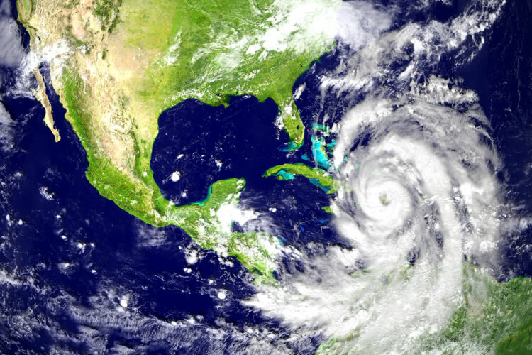 el huracán Matthew en una imagen cenital sobre El Caribe