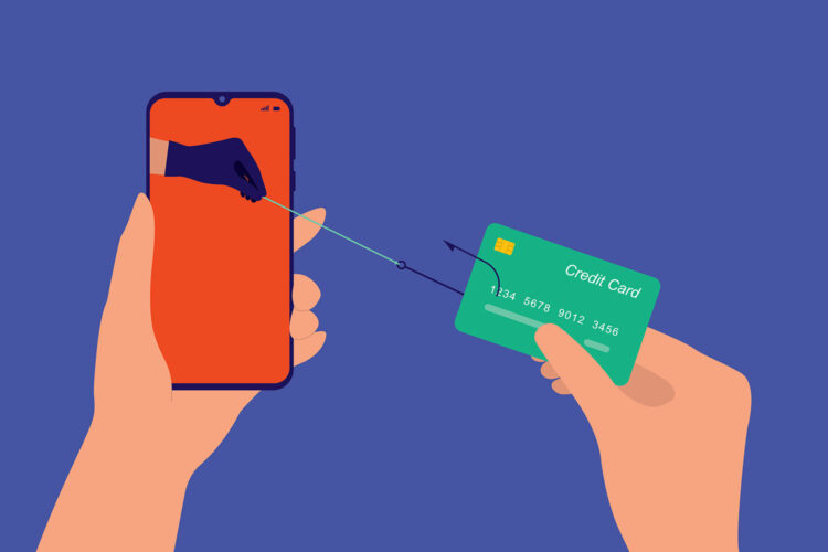 un ciberdelincuente intenta obtener la tarjeta bancaria de una víctima a través de phishing móvil