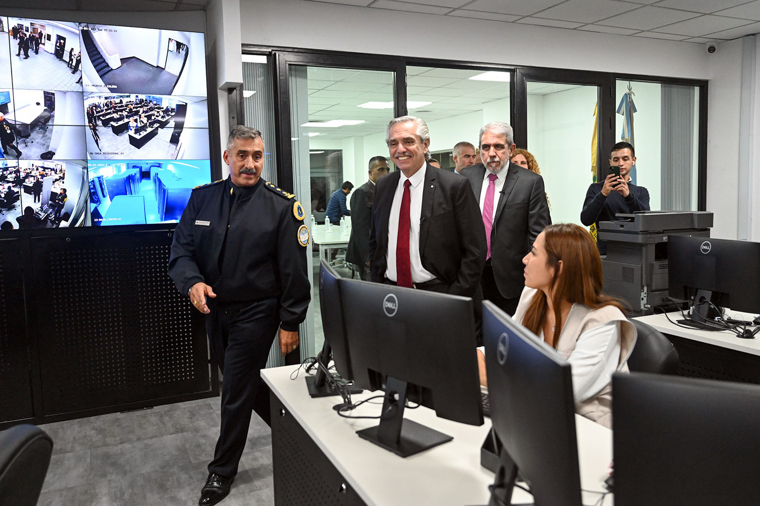 El presidente argentino Alberto Fernández acudió a la presentación del nuevo 911 Federal en San Juan