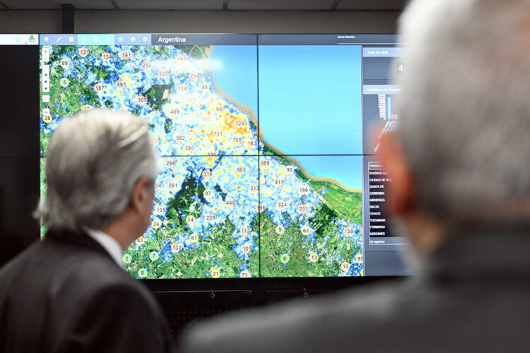 pantalla del sistema de emergencias 911 Federal de Argentina