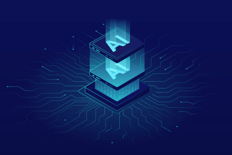 sigas de inteligencia artificial sobre el circuito de una computadora