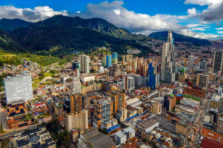 vista panorámica de la ciudad de Bogotá