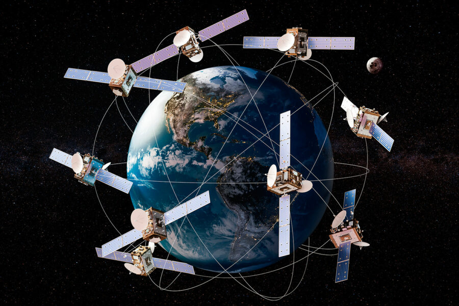 satélites orbitando la Tierra
