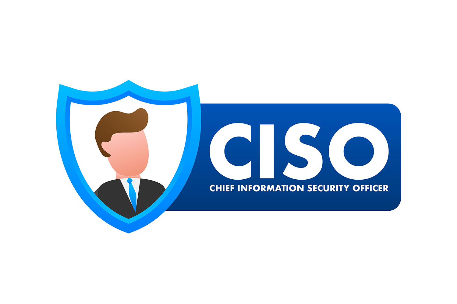 dibujo de un hombre dentro de un escudo y la leyenda CISO: CHIEF INFORMATION SECURITY OFFICER