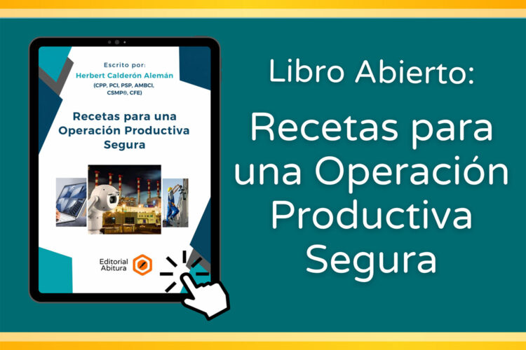 Portada del libro ‘Recetas para una Operación Productiva Segura’ del peruano Herbert Calderón.