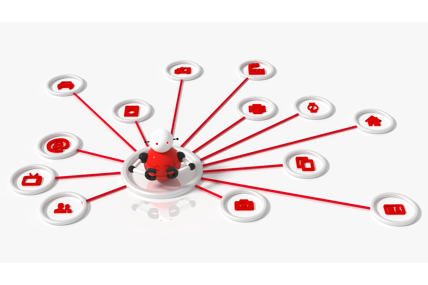 una botnet asociada a diferentes dispositivos IoT