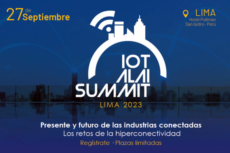 cartel del evento Alai IoT Summit Lima 2023