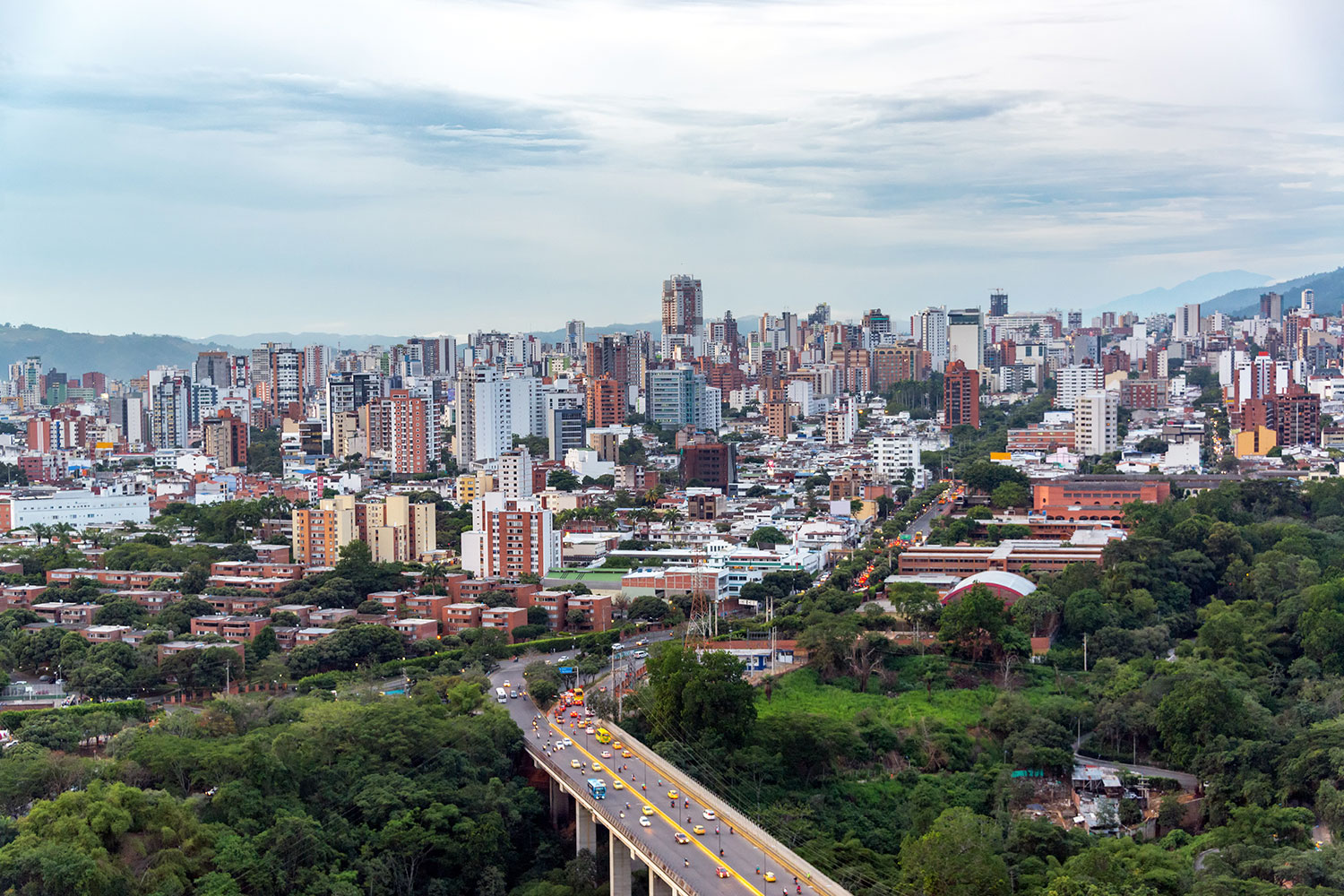 vista panorámica de la ciudad de Bucaramanga, en Colombia
