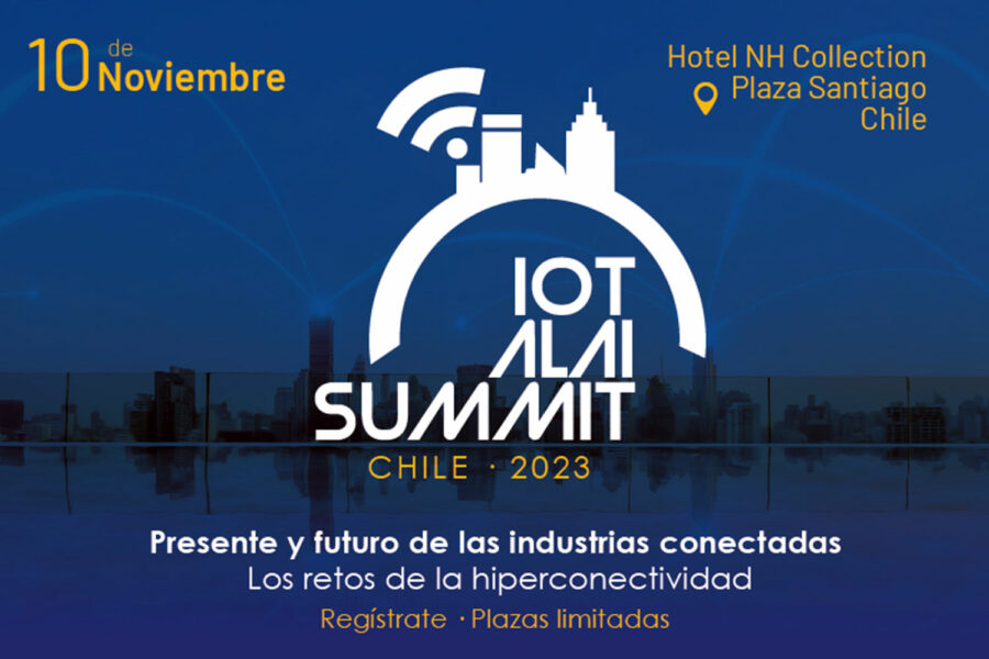 cartel de la jornada IoT Alai Summit Chile
