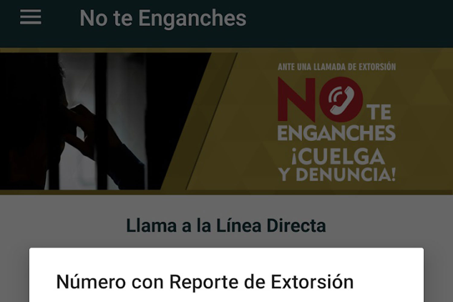 aplicación No Te Enganches para prevenir la extorsión telefónica en Chiapas