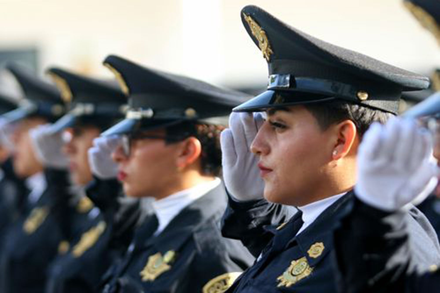 Ceremonia de graduación de nuevos policías de la Ciudad de México
