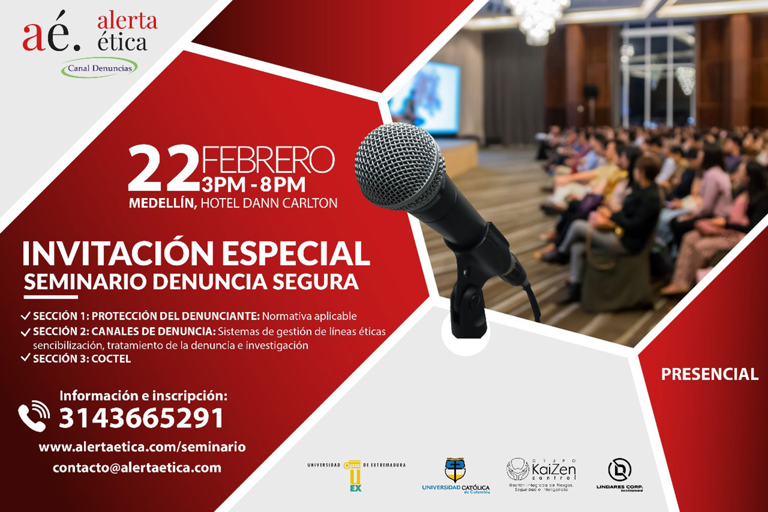 invitación Seminario Denuncia Segura Medellín