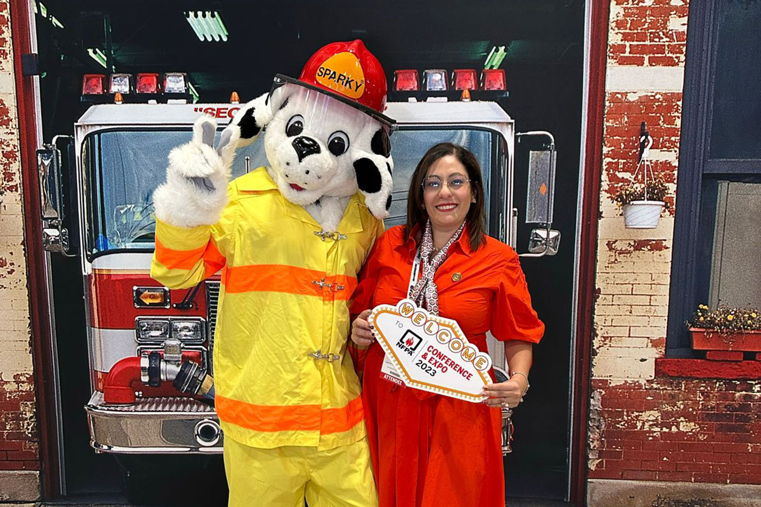 Perla Ortega Porcayo (MAK Extinguisher de México) en la NFPA Conference & Expo 2023 celebrada en Las Vegas (EEUU)