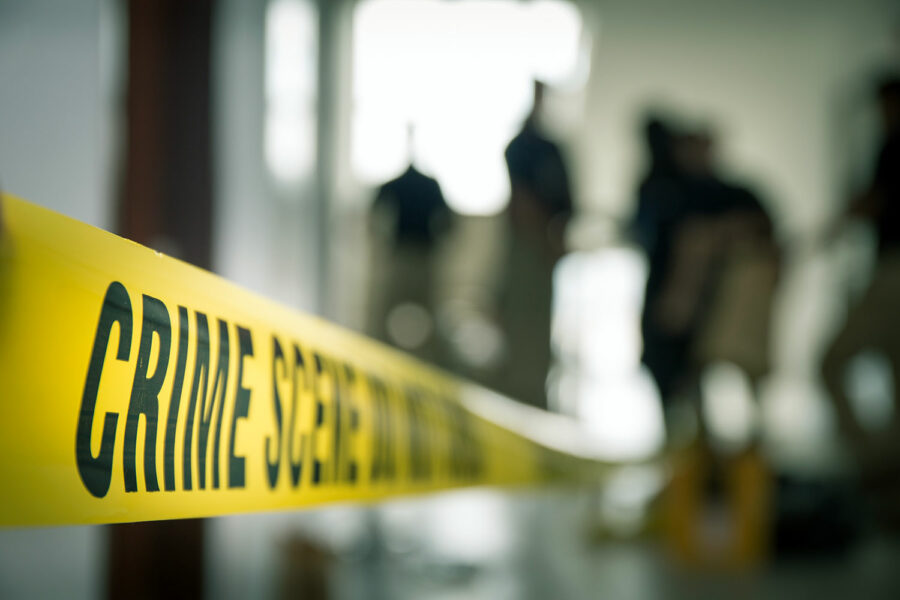 cinta amarilla de escena del crimen