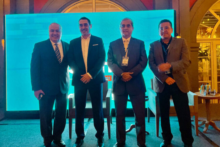 De izquierda a derecha: Víctor Hugo Ramos, Alberto Pérez, José Maragunich y Pedro Villanueva en el evento SCATI Xperience CDMX 2025
