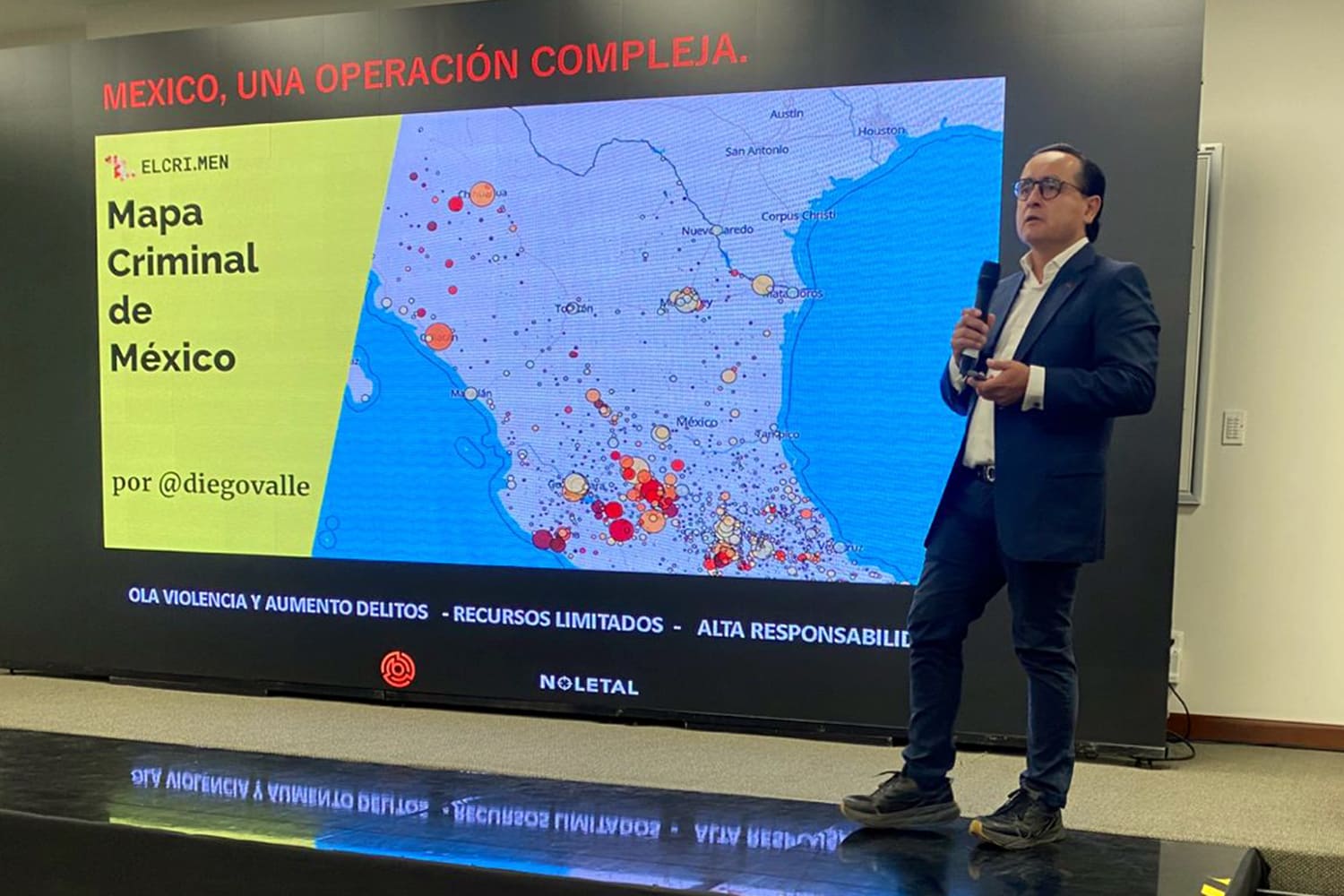 José Luis Calderón González, socio fundador de Noletal, en el II Congreso Mexicano de Directores de Seguridad