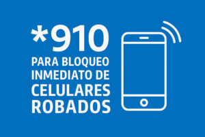 flyer 910 servicio para bloqueo inmediato de celulares robados en Argentina