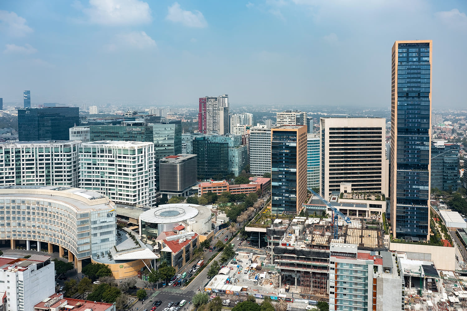 edificios de la colonia Polanco, en la Ciudad de México