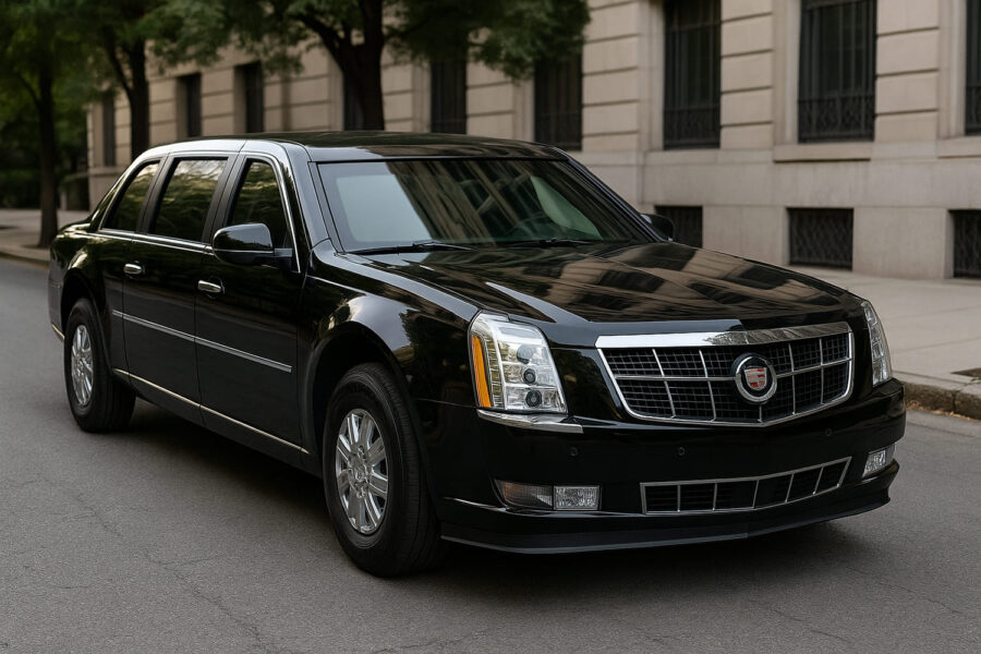 un auto blindado de la marca Cadillac