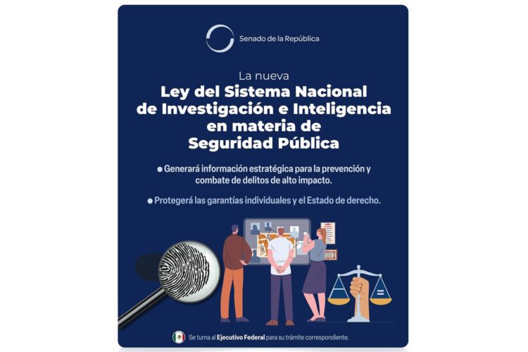 flyer de la Ley del Sistema Nacional de Investigación e Inteligencia en materia de Seguridad Pública
