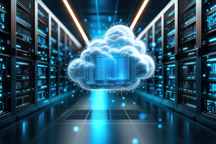 una nube en un centro de datos