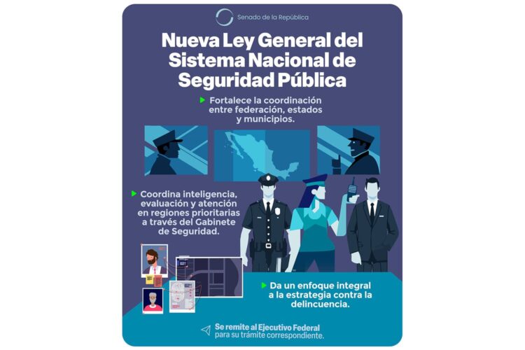 flyer de la Nueva Ley General del Sistema Nacional de Seguridad Pública de México