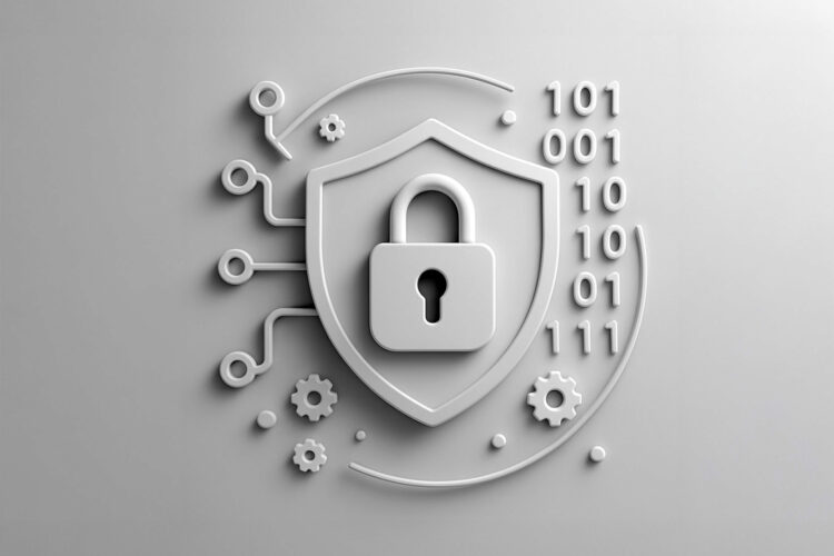 un escudo de ciberseguridad