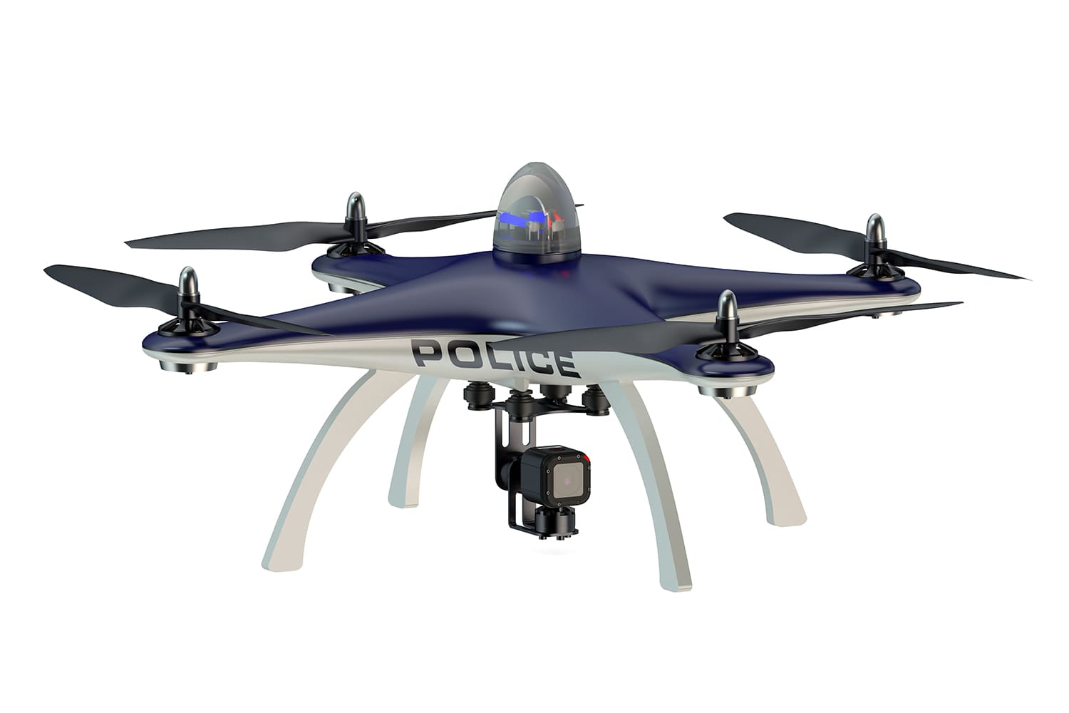 un dron de policía