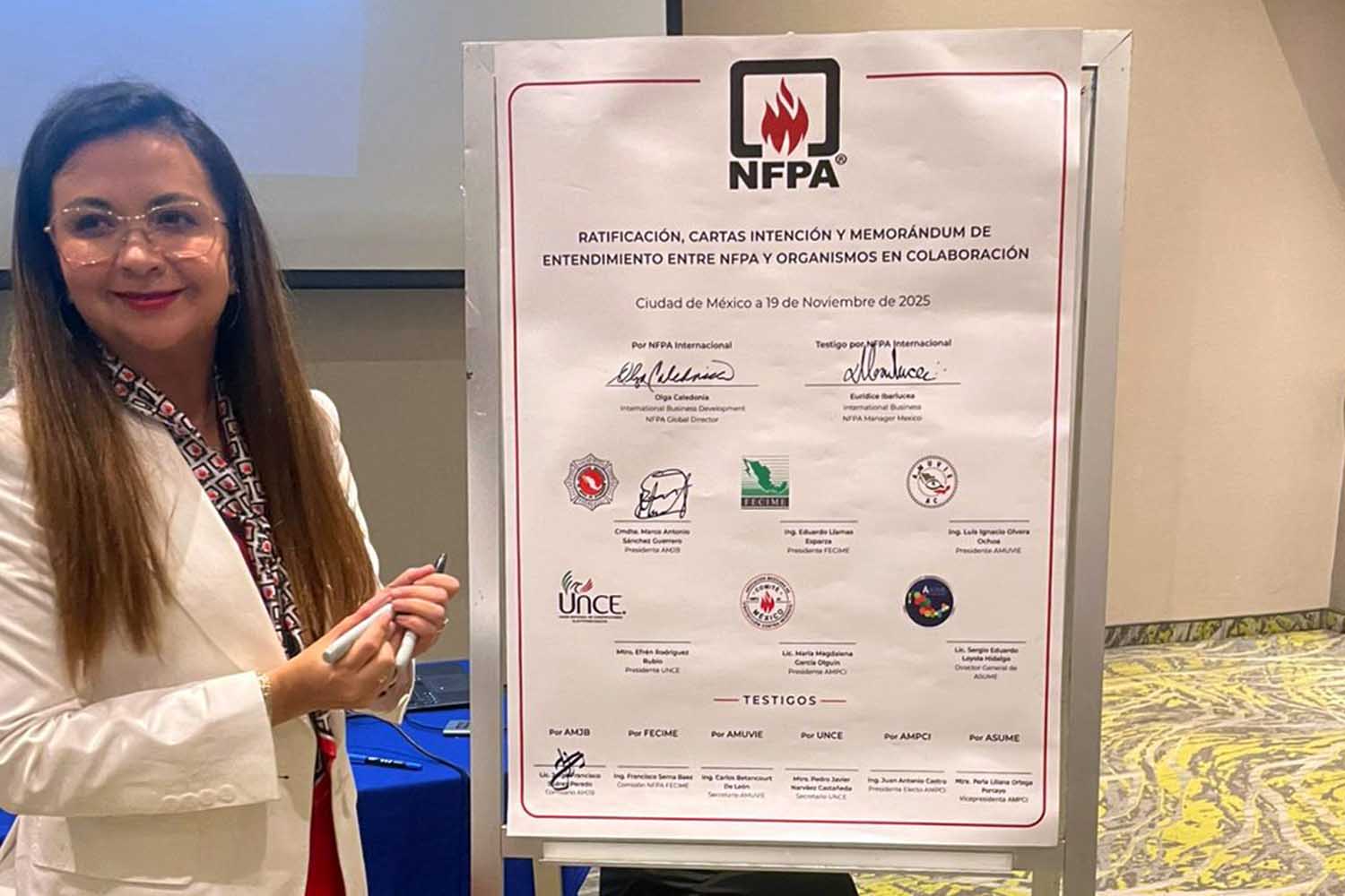 Eurídice Ibarlucea, gerente de Desarrollo de Negocios Internacionales de NFPA para México