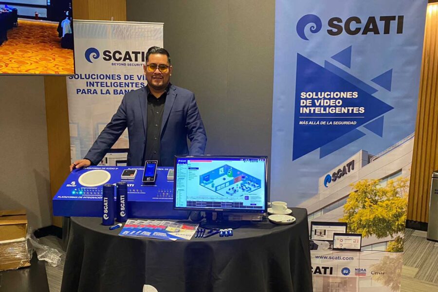 ‘Stand’ de SCATI en el VII Congreso Mexicano de Protección de Infraestructuras Críticas.